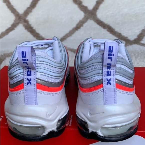 NIKE W AIR MAX 97 ESS WHITE/RACER BLUE-FLASH CRIMS - Picture 10 of 16